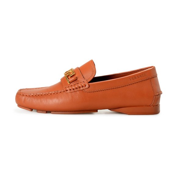 Versace Men\'s 100% Leather Brown Driver Moccasin Slip On Loafers Shoes main image 8
